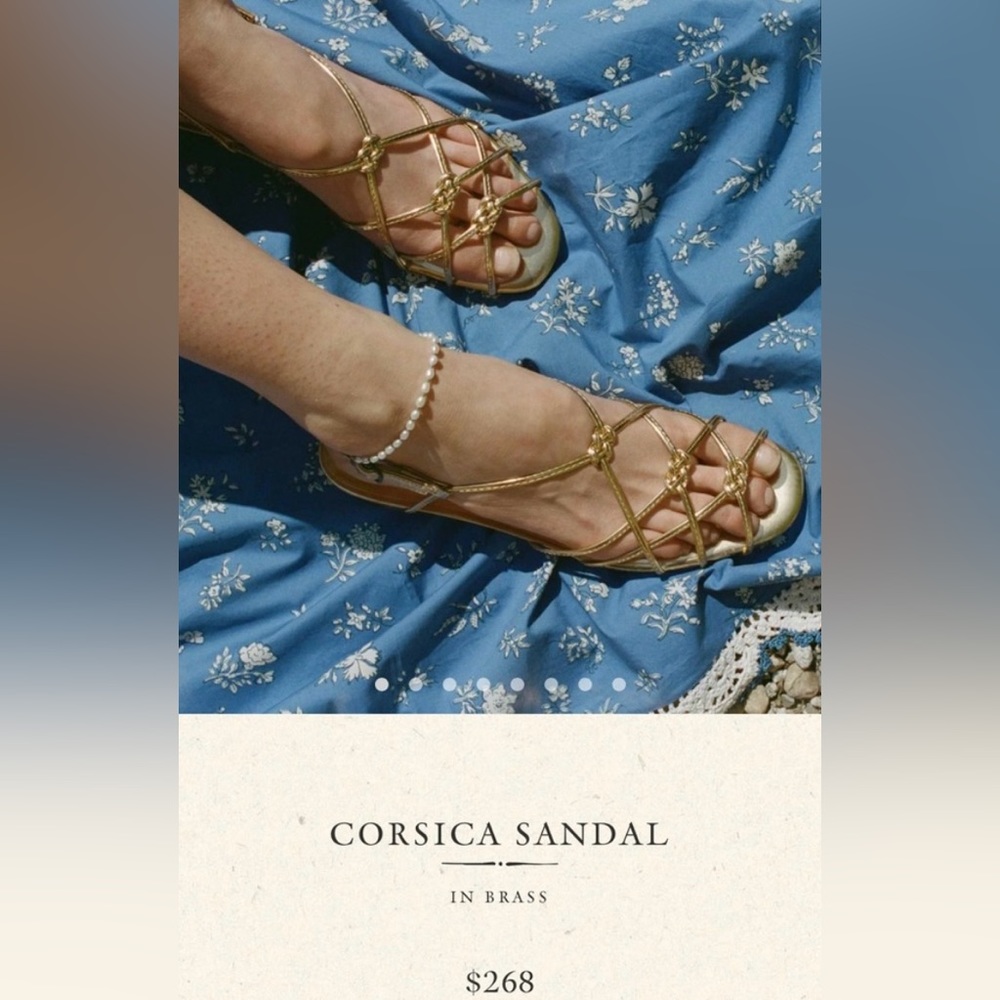 DÔEN Corsica Metallic Sandal in Brass size 38